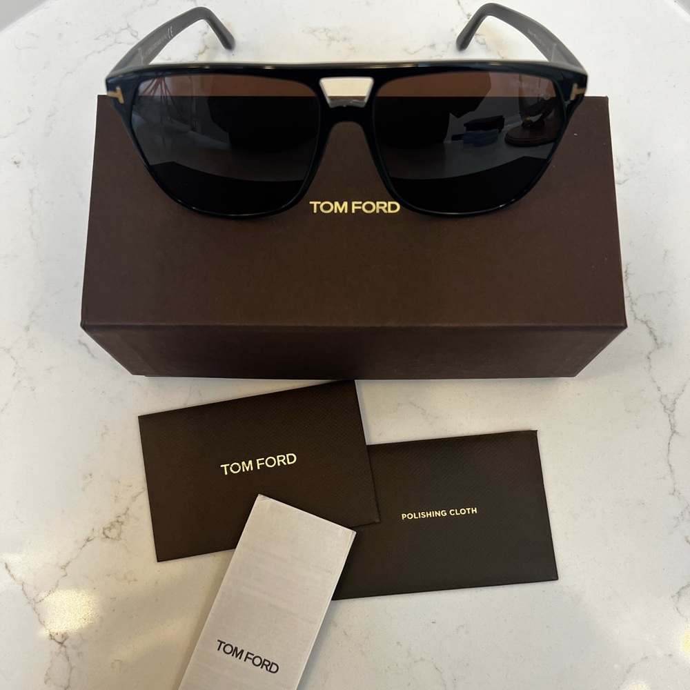 Tom Ford Polarized Shelton Sunglasses- Deep Brown
